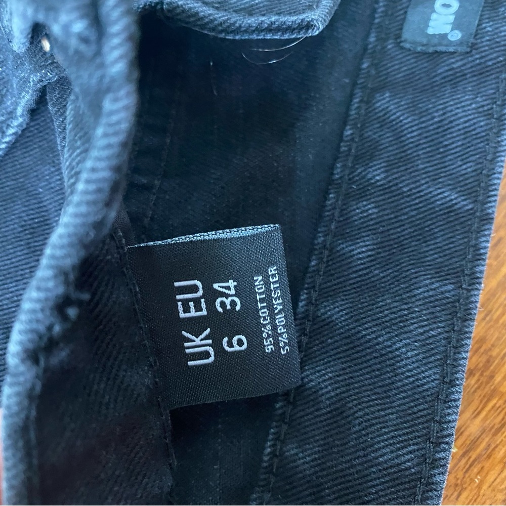 MOMOKROM Washed Black Roll Hem Mom Shorts - Picture 7 of 9